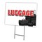 Signmission Luggage Yard Sign & Stake outdoor plastic coroplast window, C-1216-DS-Luggage C-1216-DS-Luggage - alternate 1